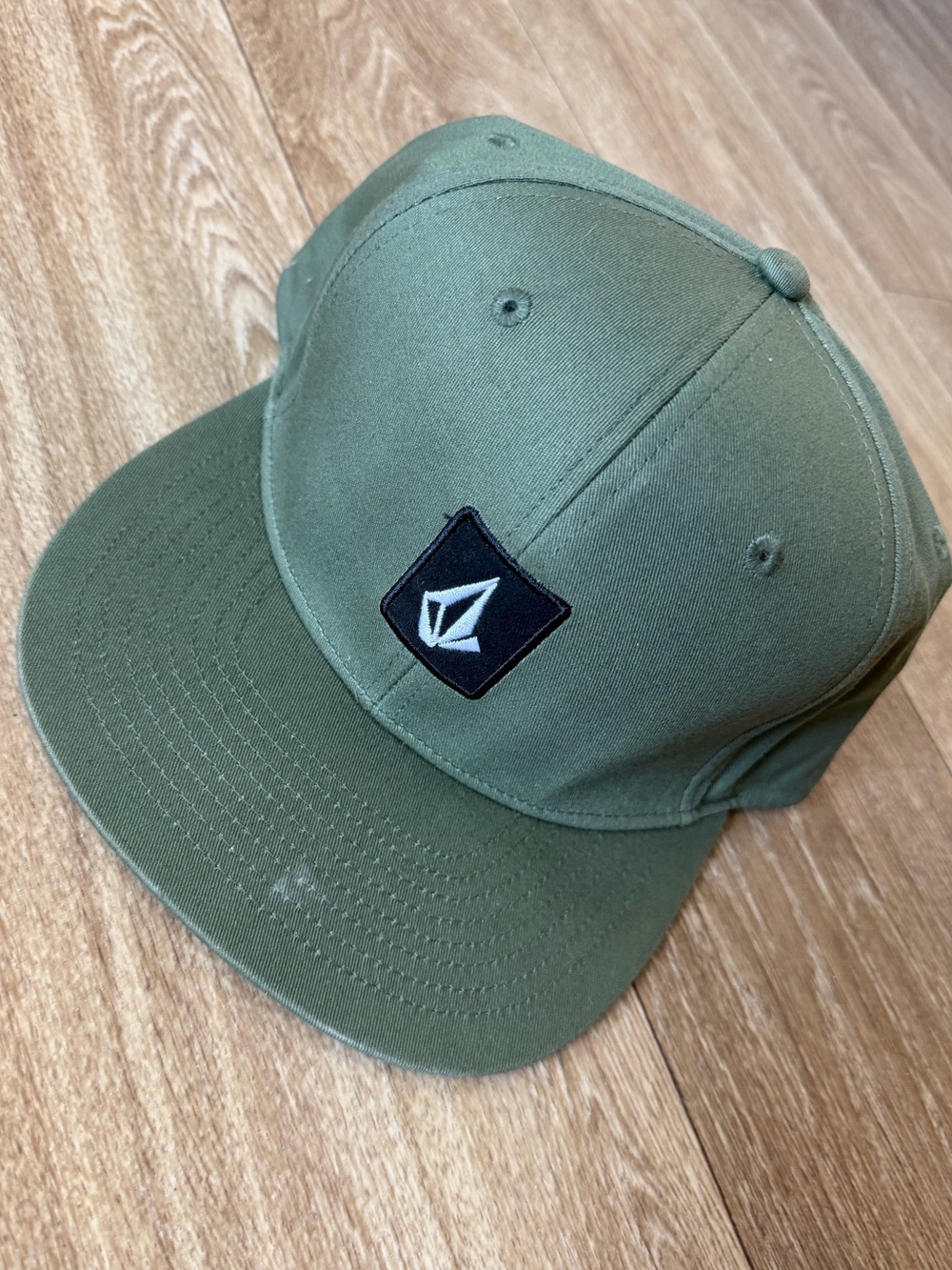 Volcom Full Stone Olive Green Snapback Hat One Size Adjustable